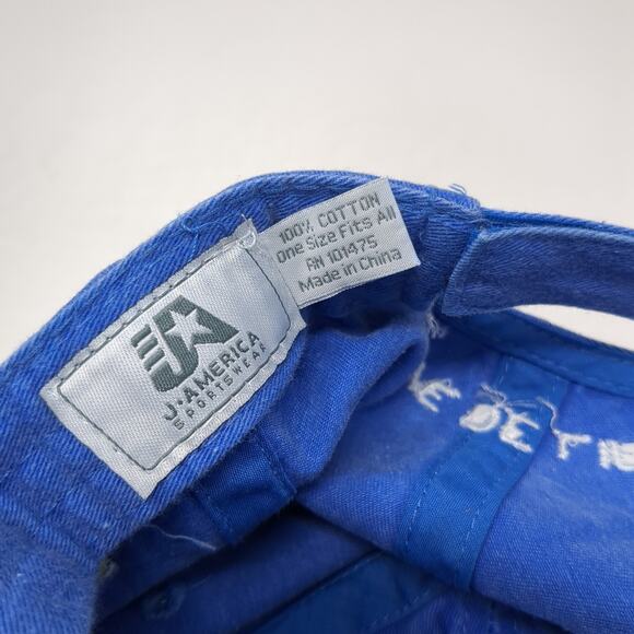 Rush Slowly Reggae Beach Bar Strapback Hat Blue One Size J. America - Picture 10 of 10